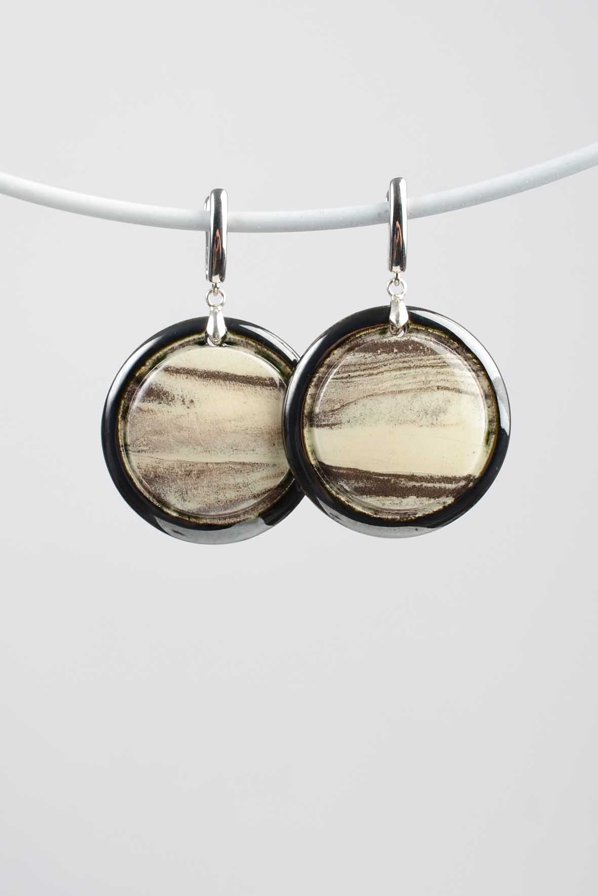 Black and White Statement Earrings