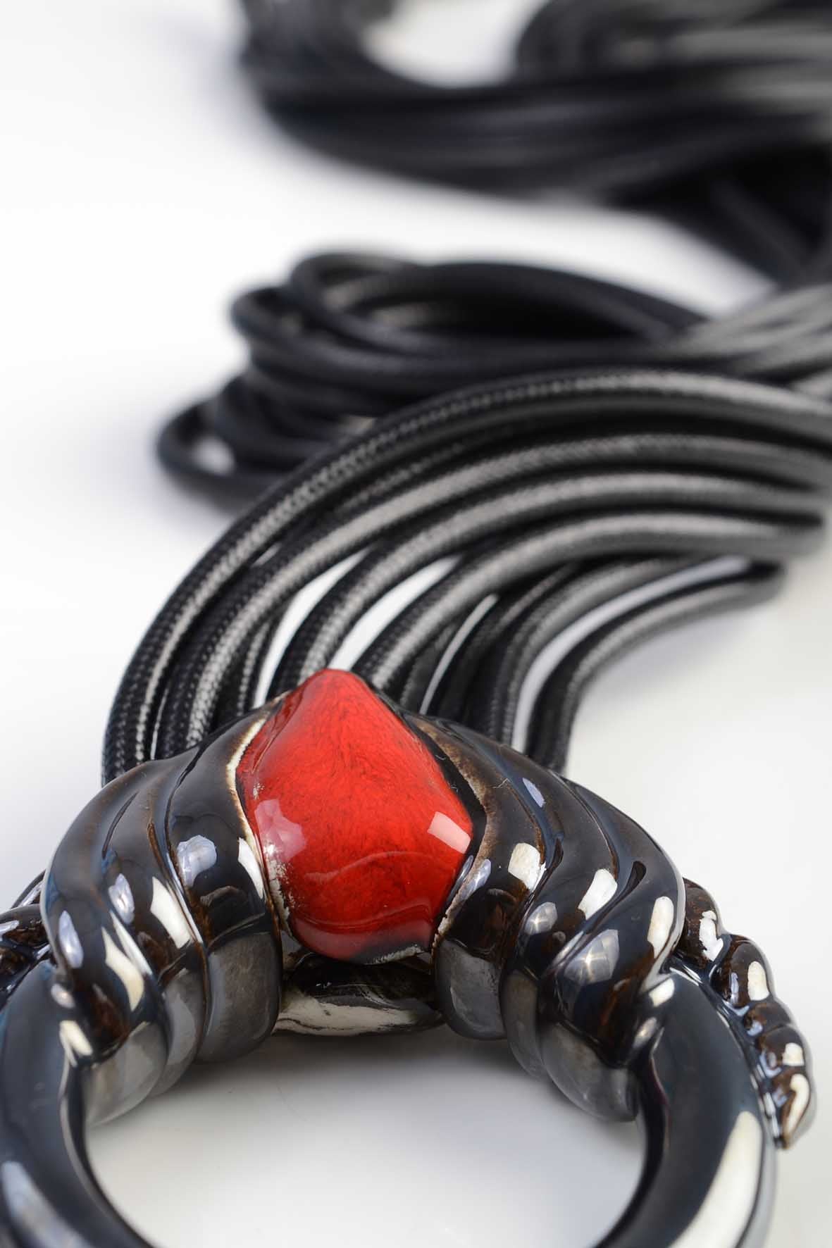Art Deco Convertible Jewelry - ing-ring Red & Marble
