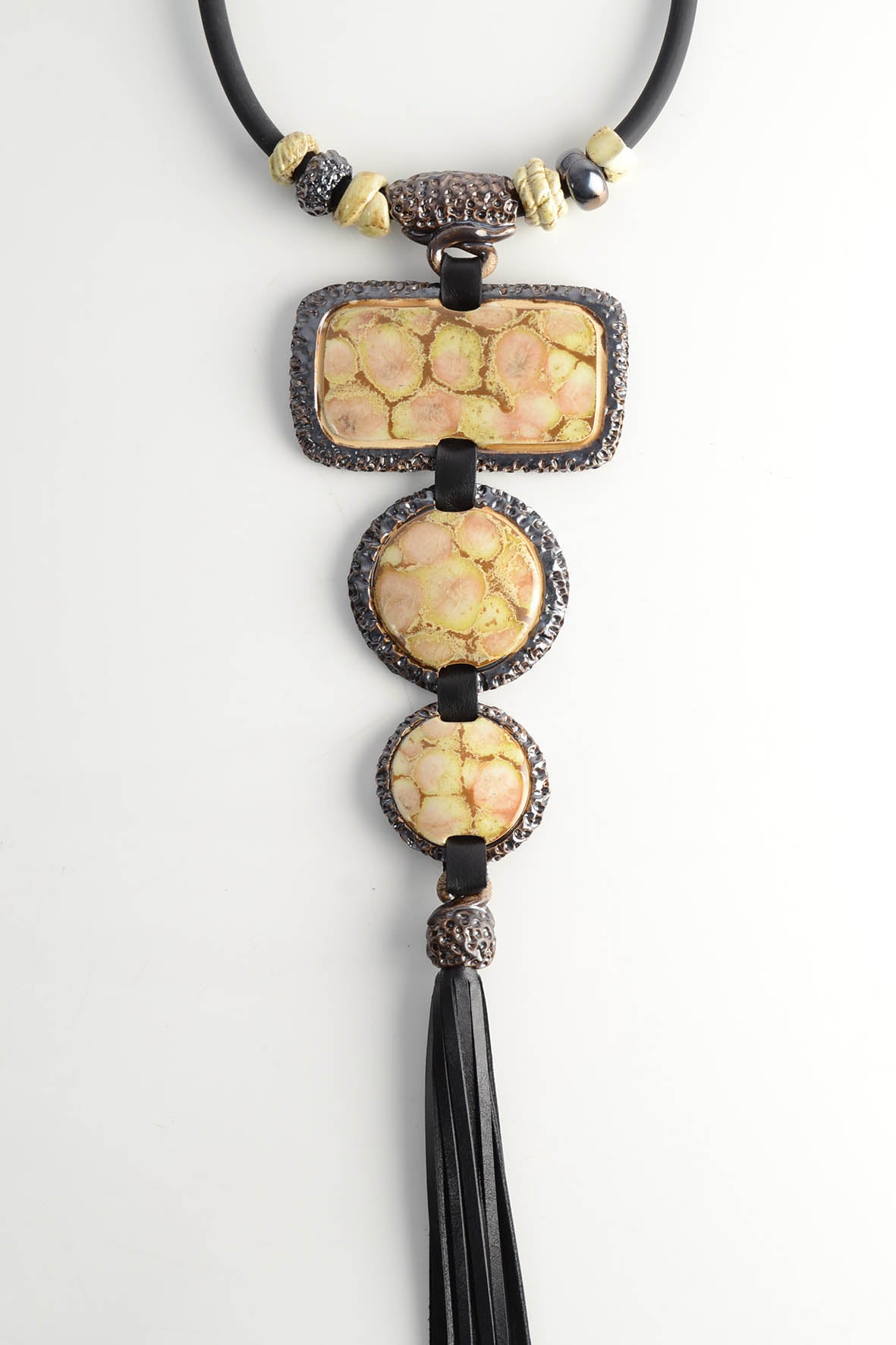 Beige Extra Large & Long Statement Necklace