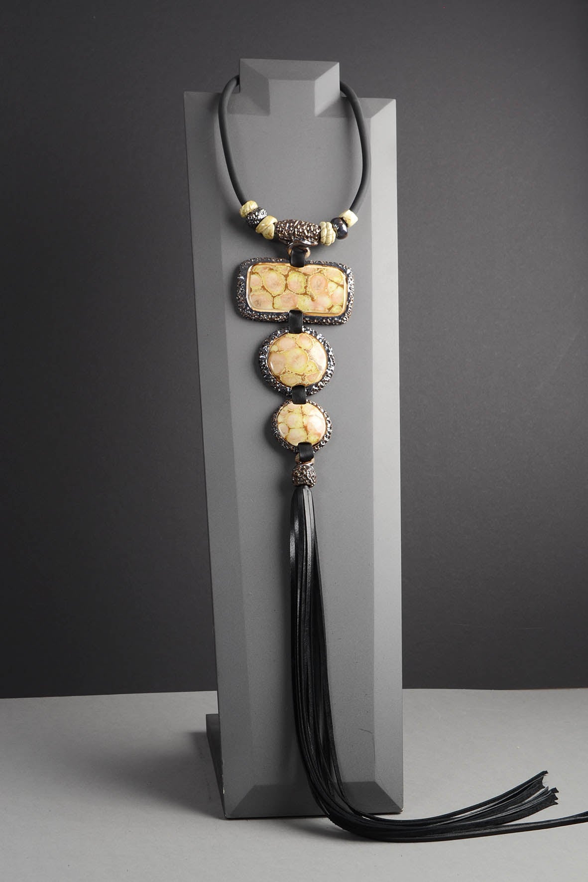 Beige Extra Large & Long Statement Necklace