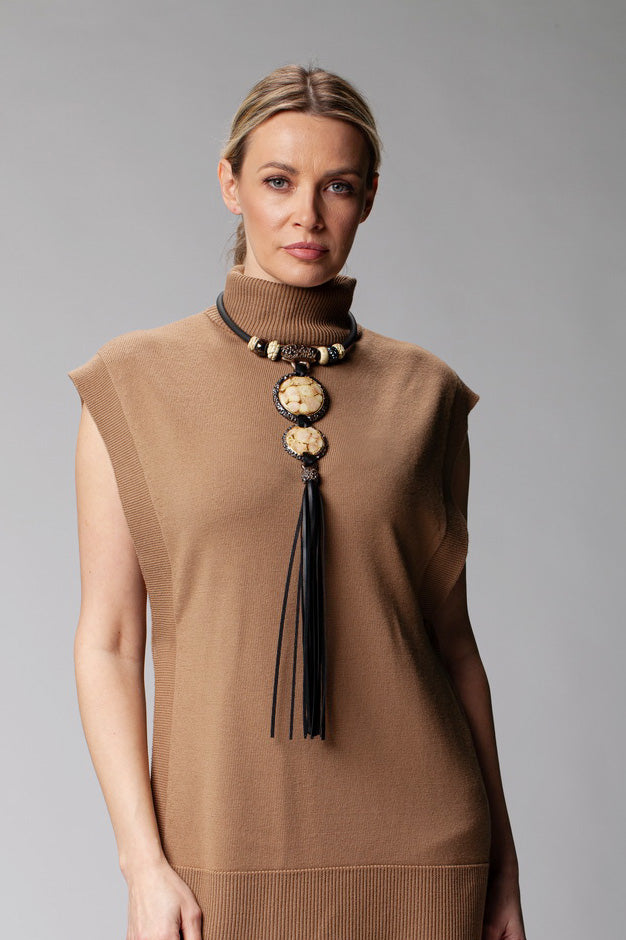 Beige Oversized Necklace
