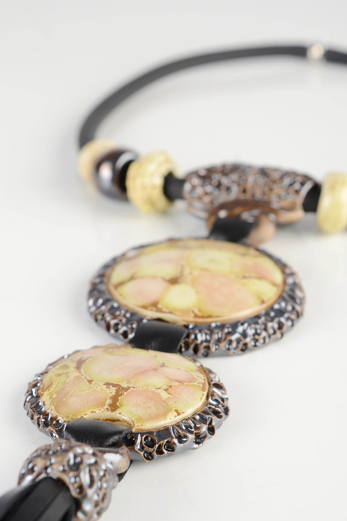 Beige Oversized Necklace