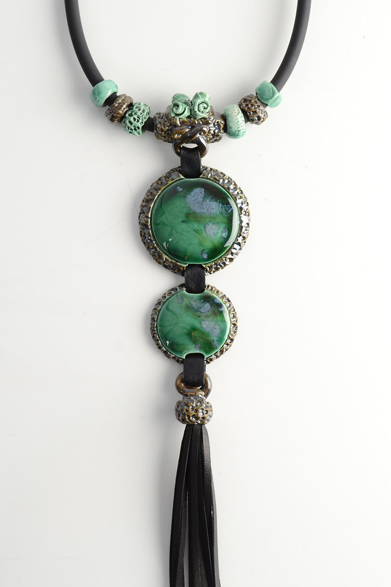 Big Green Necklace for Women