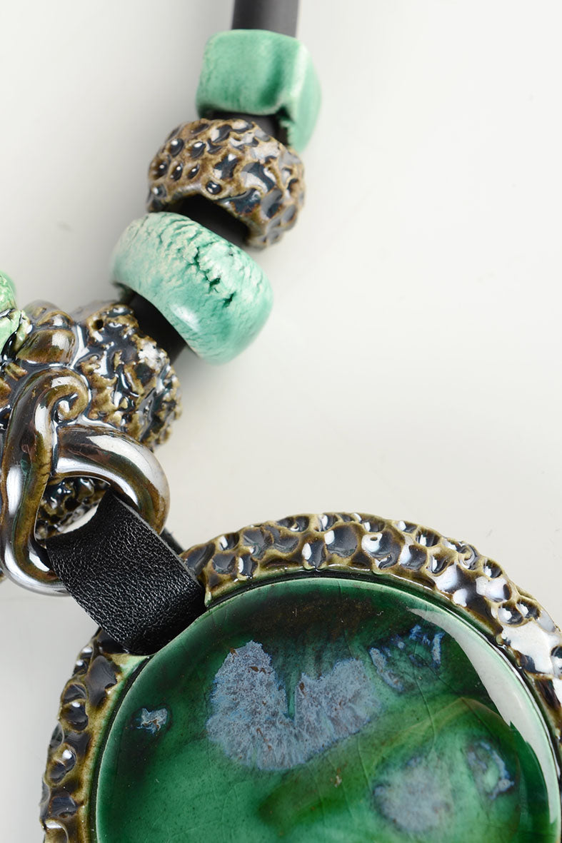 Big Green Necklace for Women
