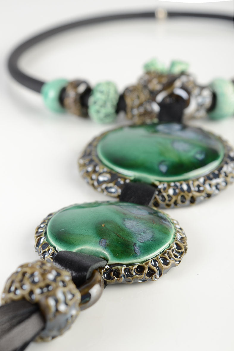 Big Green Necklace for Women