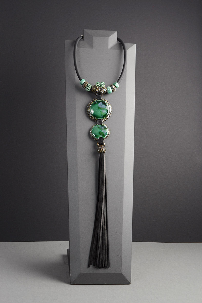 Big Green Necklace for Women