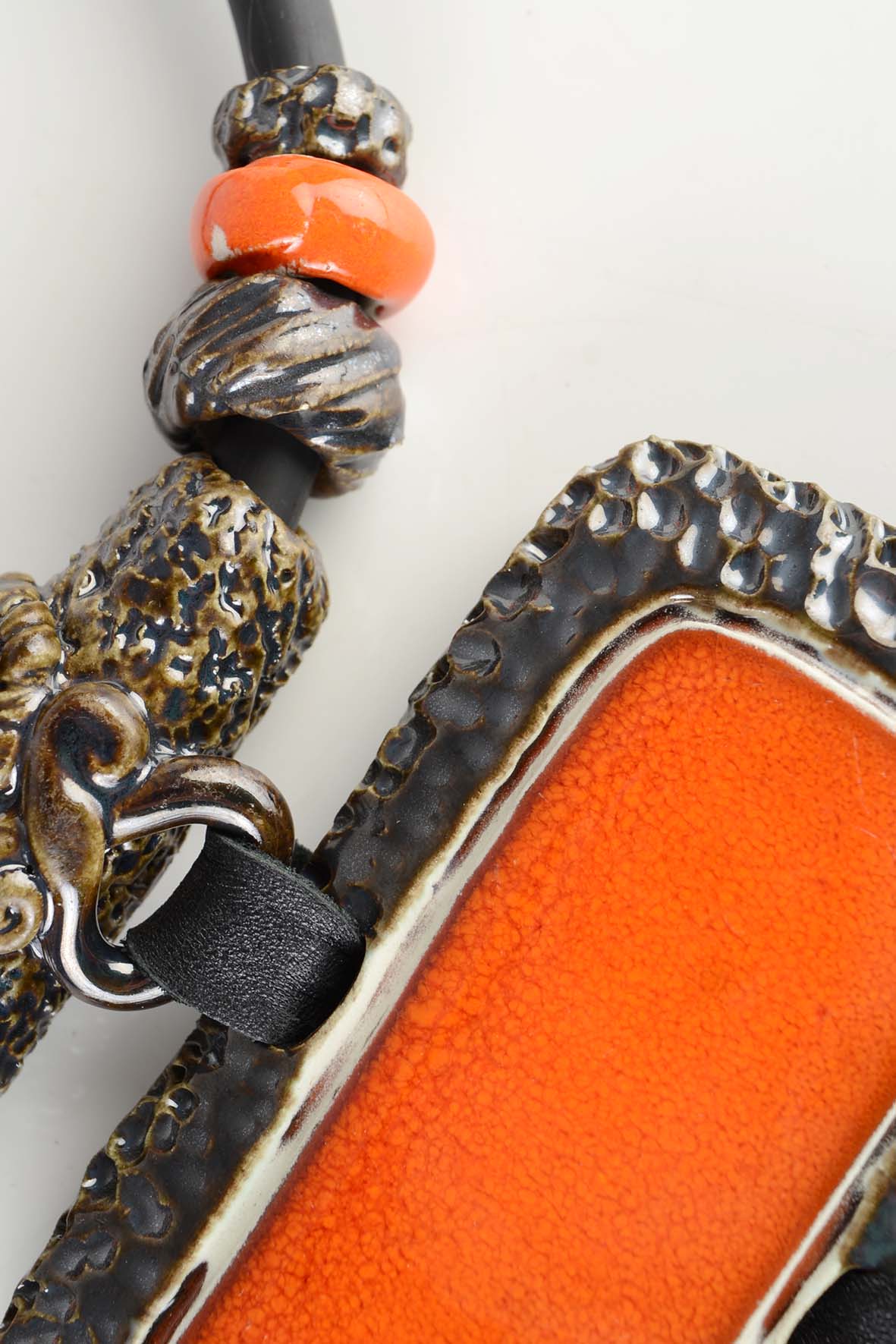 Big Orange Bold Chunky Necklace