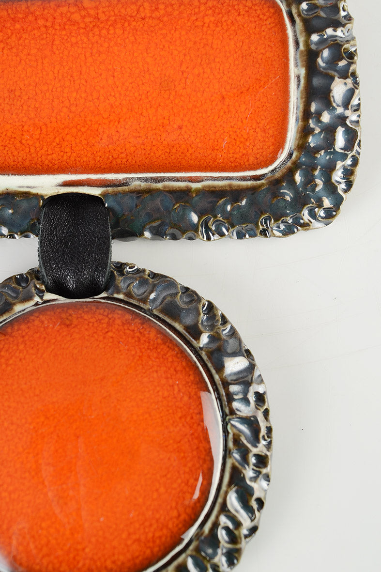 Big Orange Bold Chunky Necklace