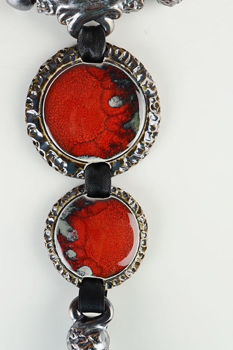 Big Red Necklace for Elegant Outfit