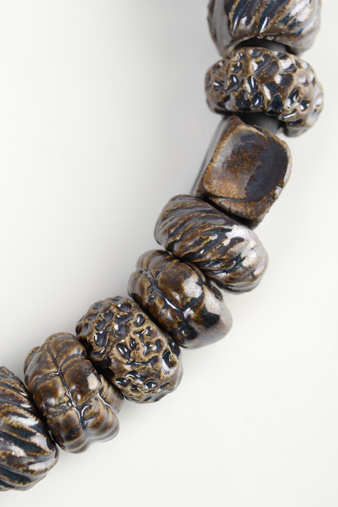 Black Beaded Necklace for Women 