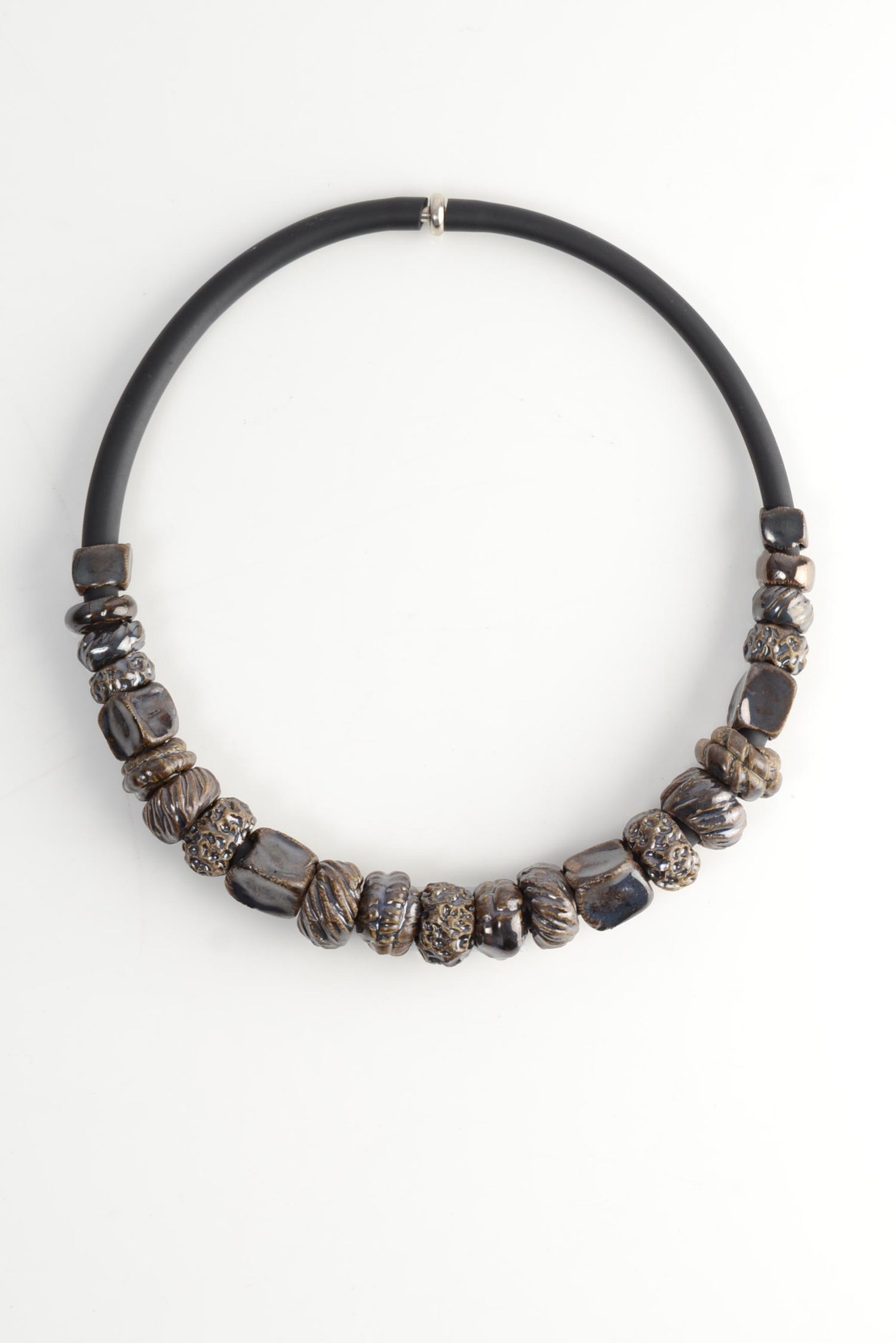 Black Beaded Necklace for Women 