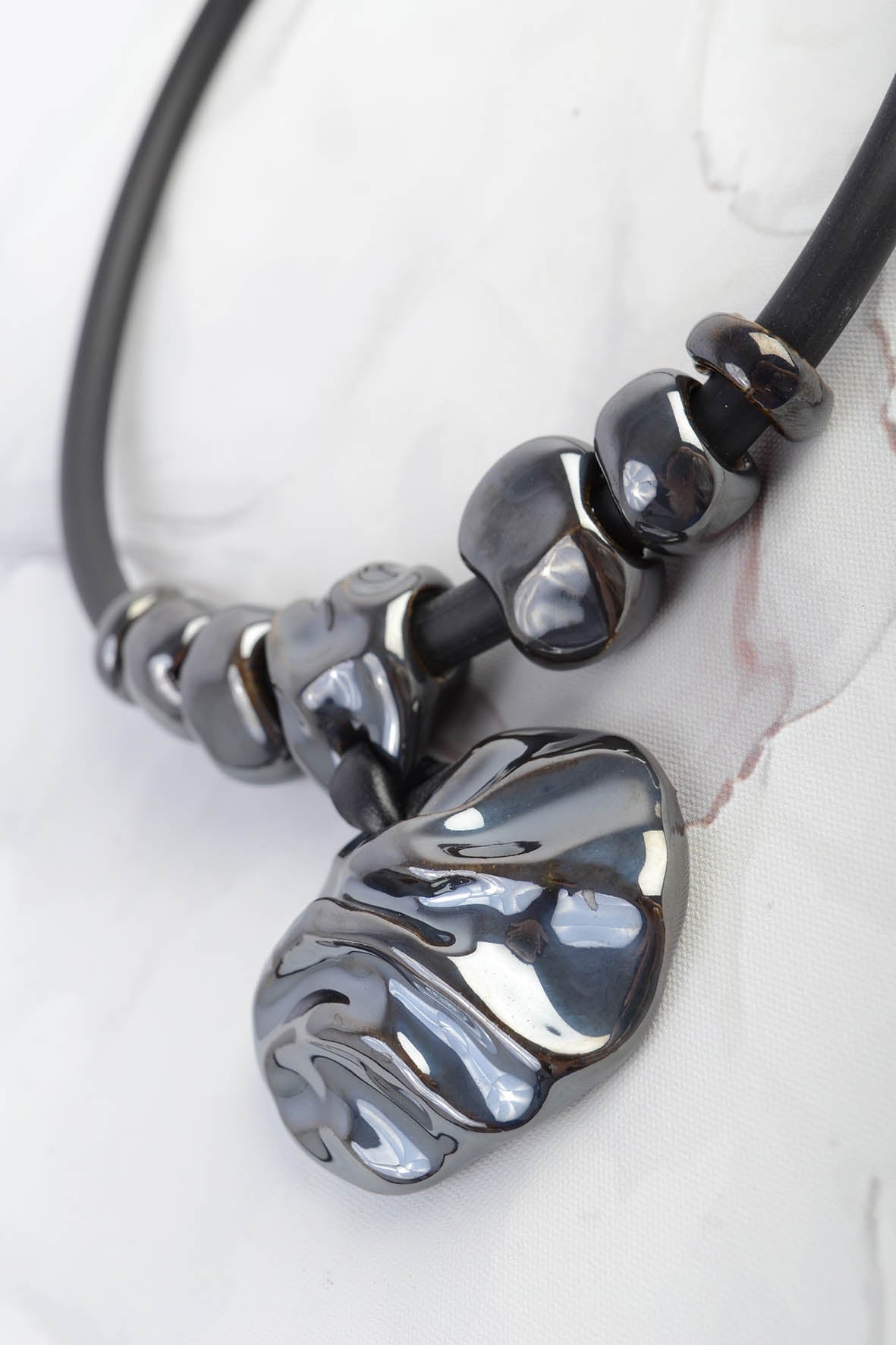 Black Ethical Slow Fasion Jewelry Necklace