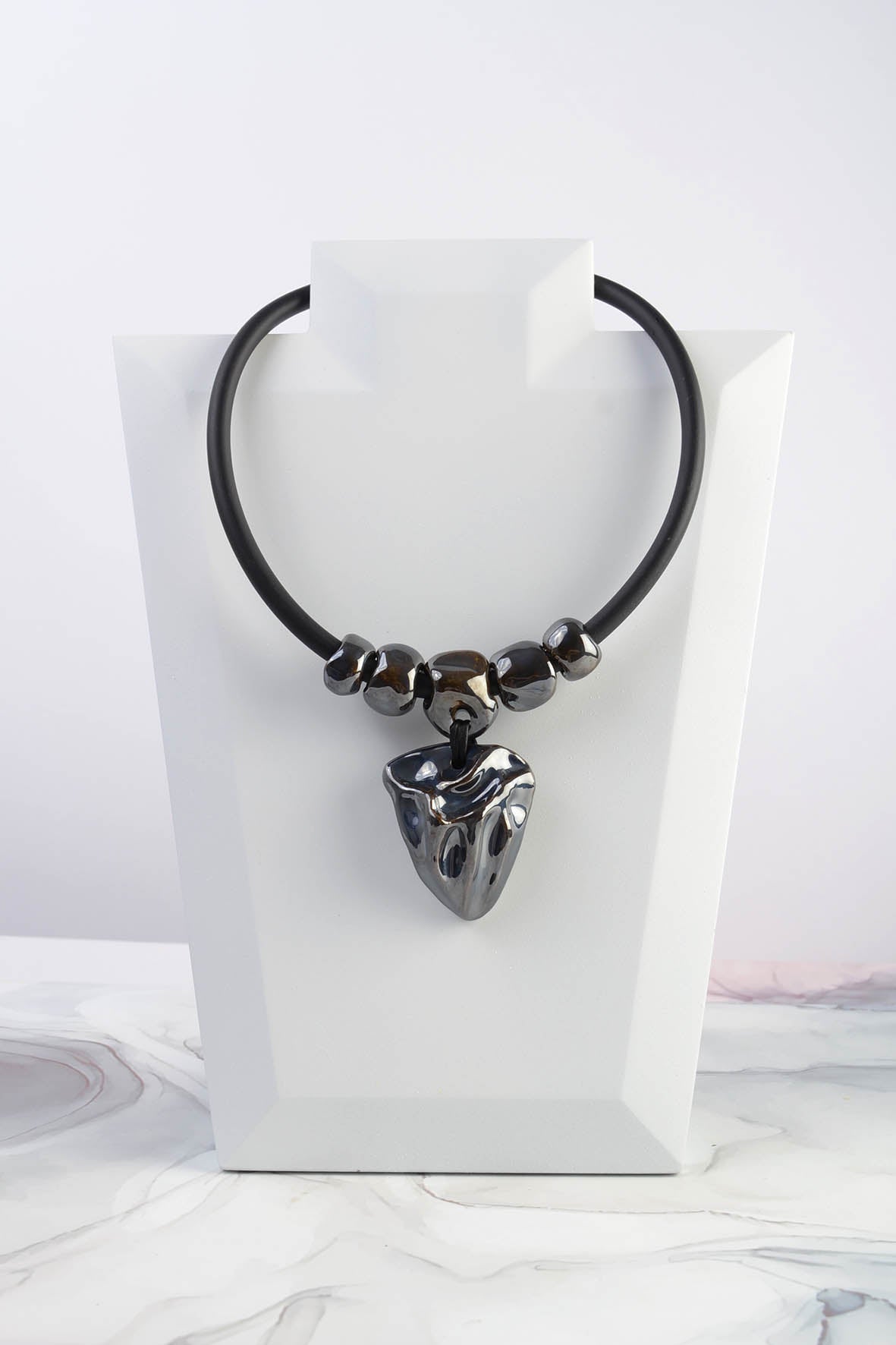 Black Ethical Slow Fasion Jewelry Necklace