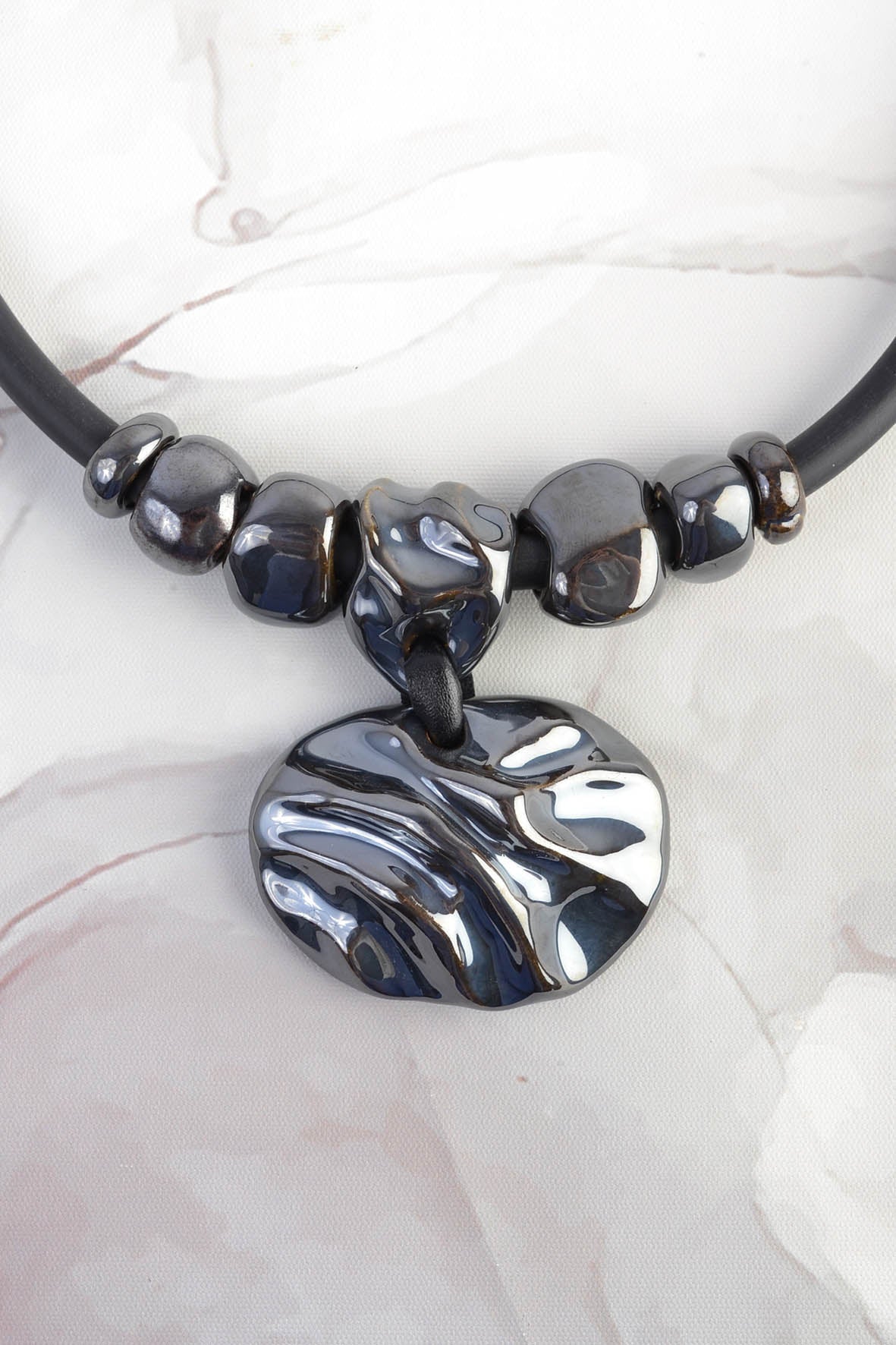 Black Ethical Slow Fasion Jewelry Necklace