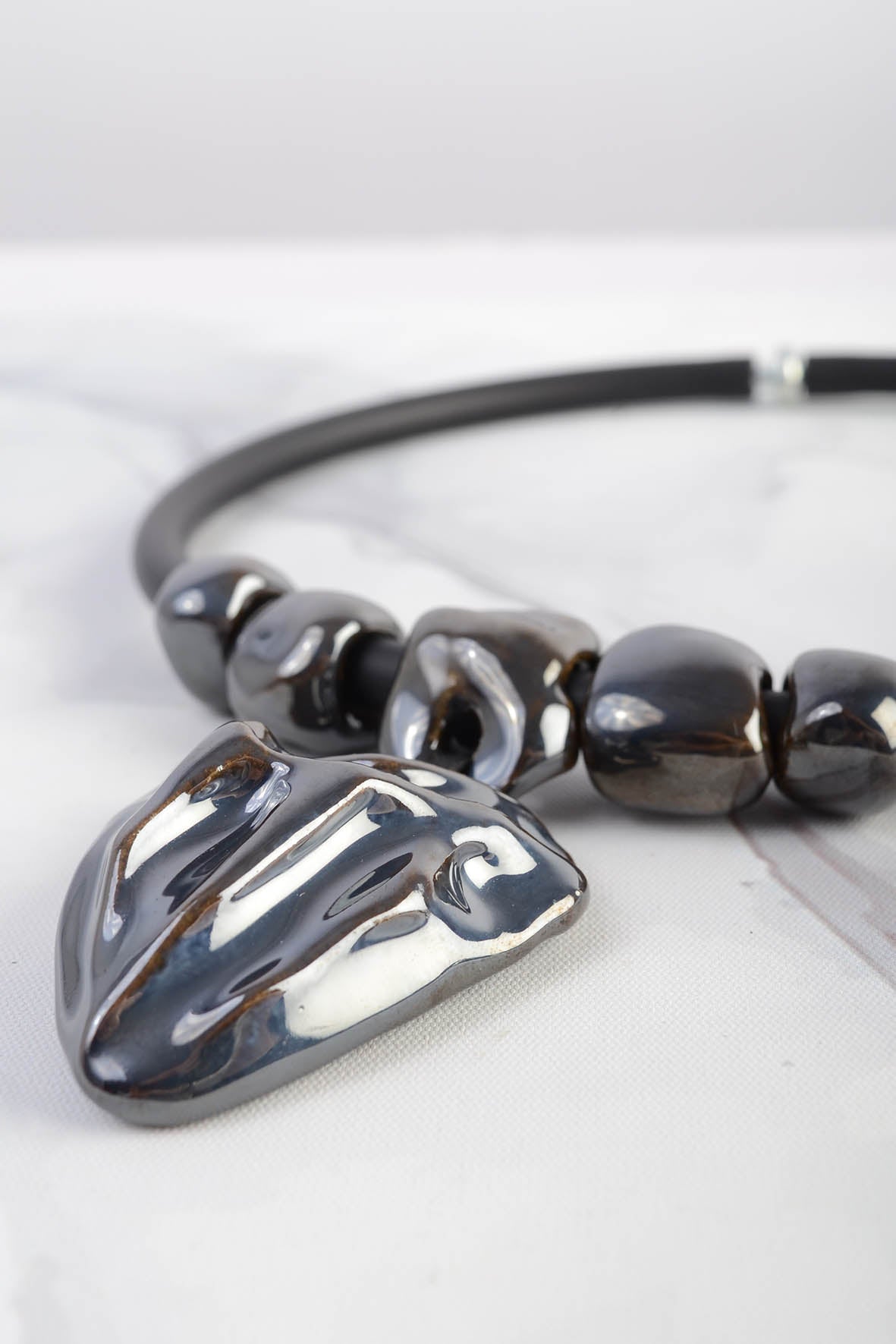 Black Ethical Slow Fasion Jewelry Necklace
