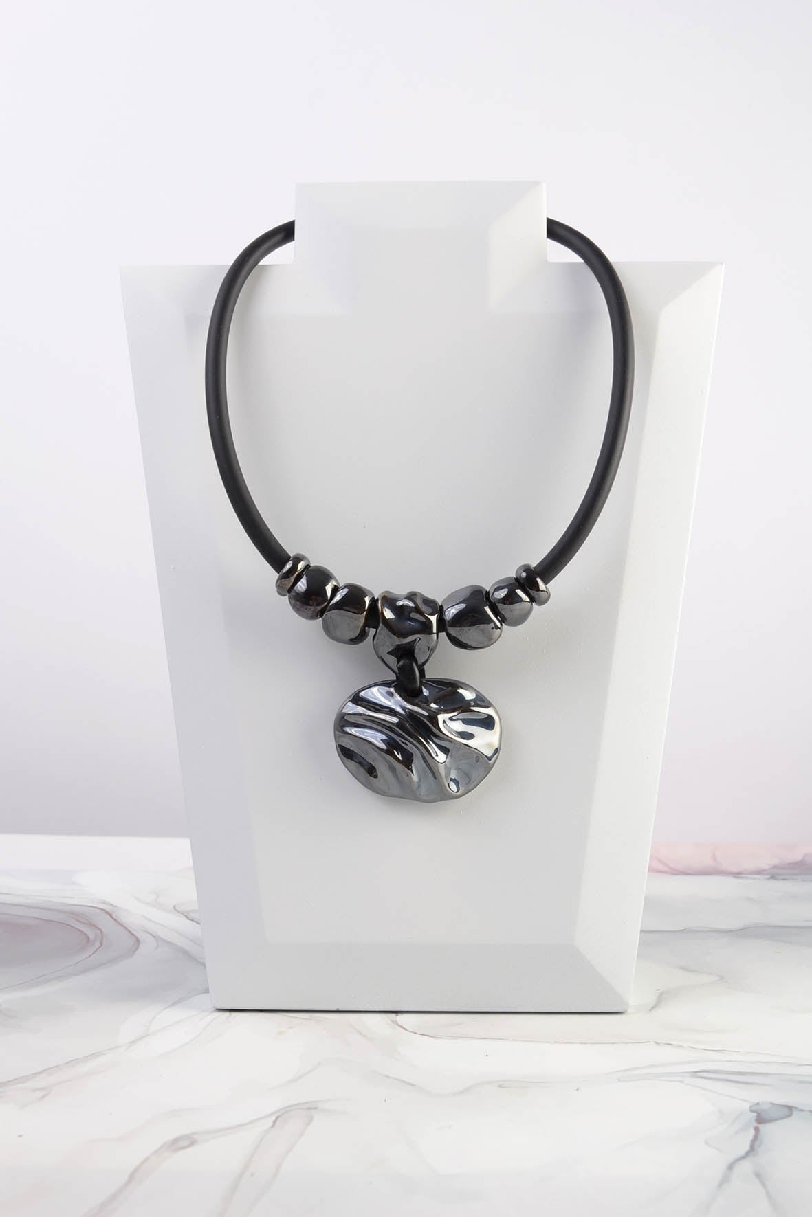 Black Ethical Slow Fasion Jewelry Necklace