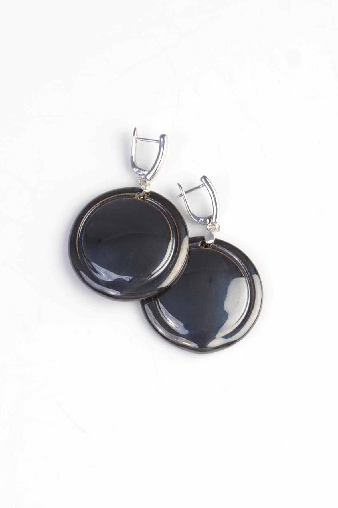 Black Modern Earrings for Woman