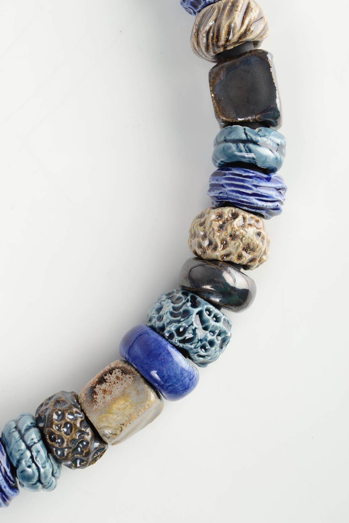 Blue Ceramic Beads Necklace