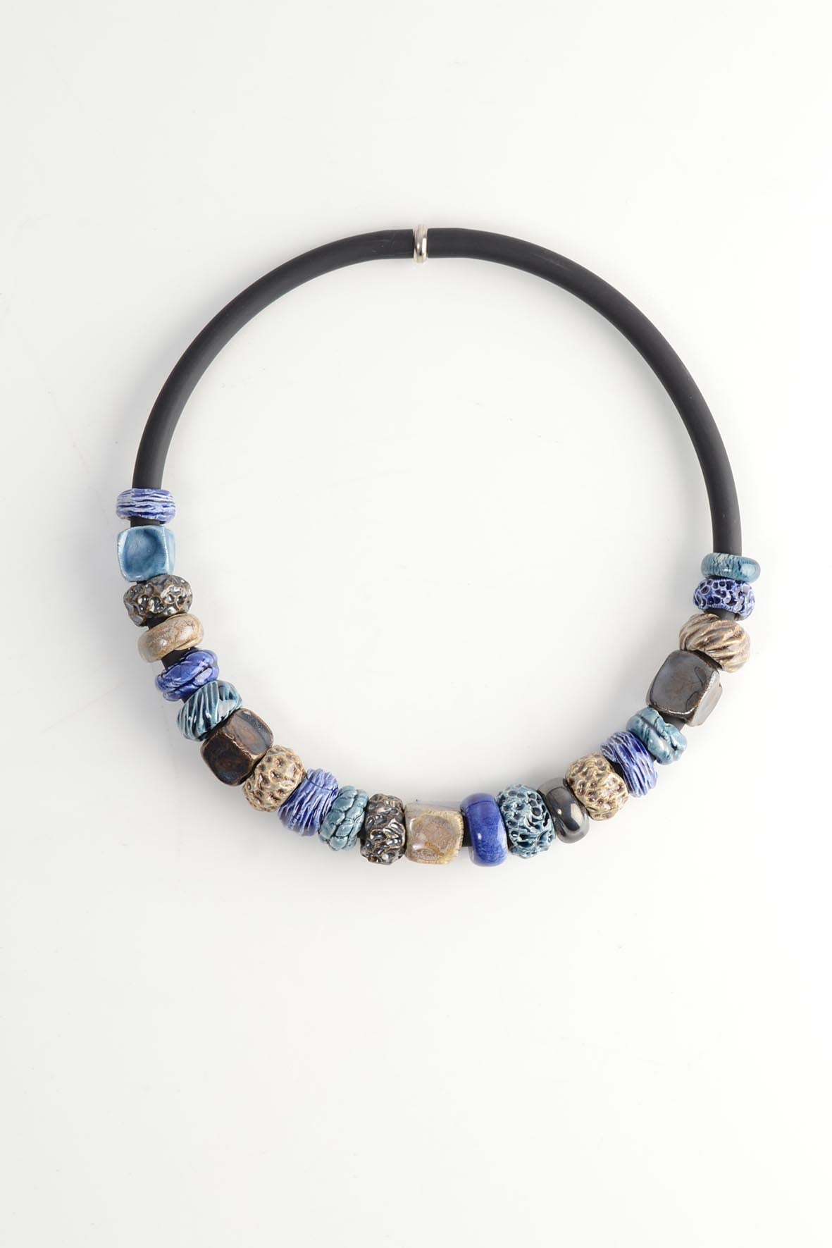 Blue Ceramic Beads Necklace