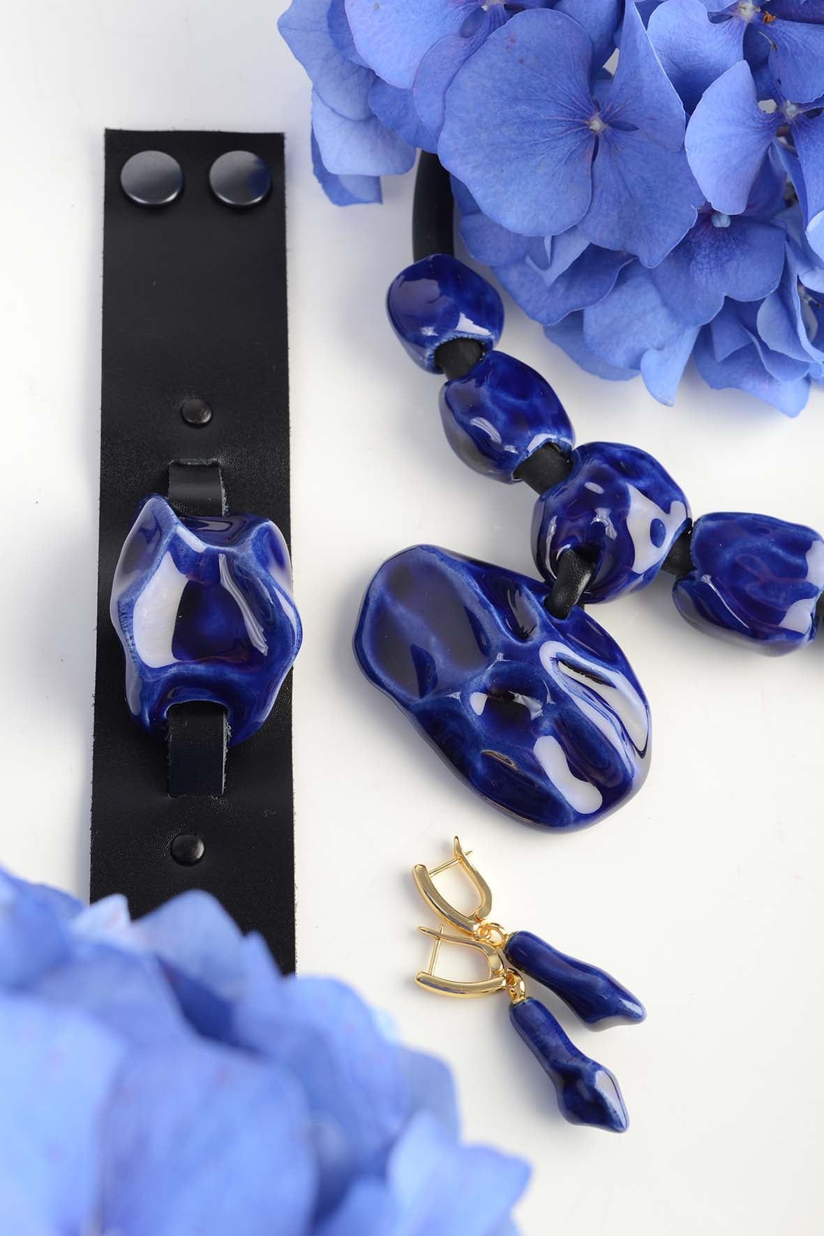 Blue Gemstone Inspired Dangling Earrings