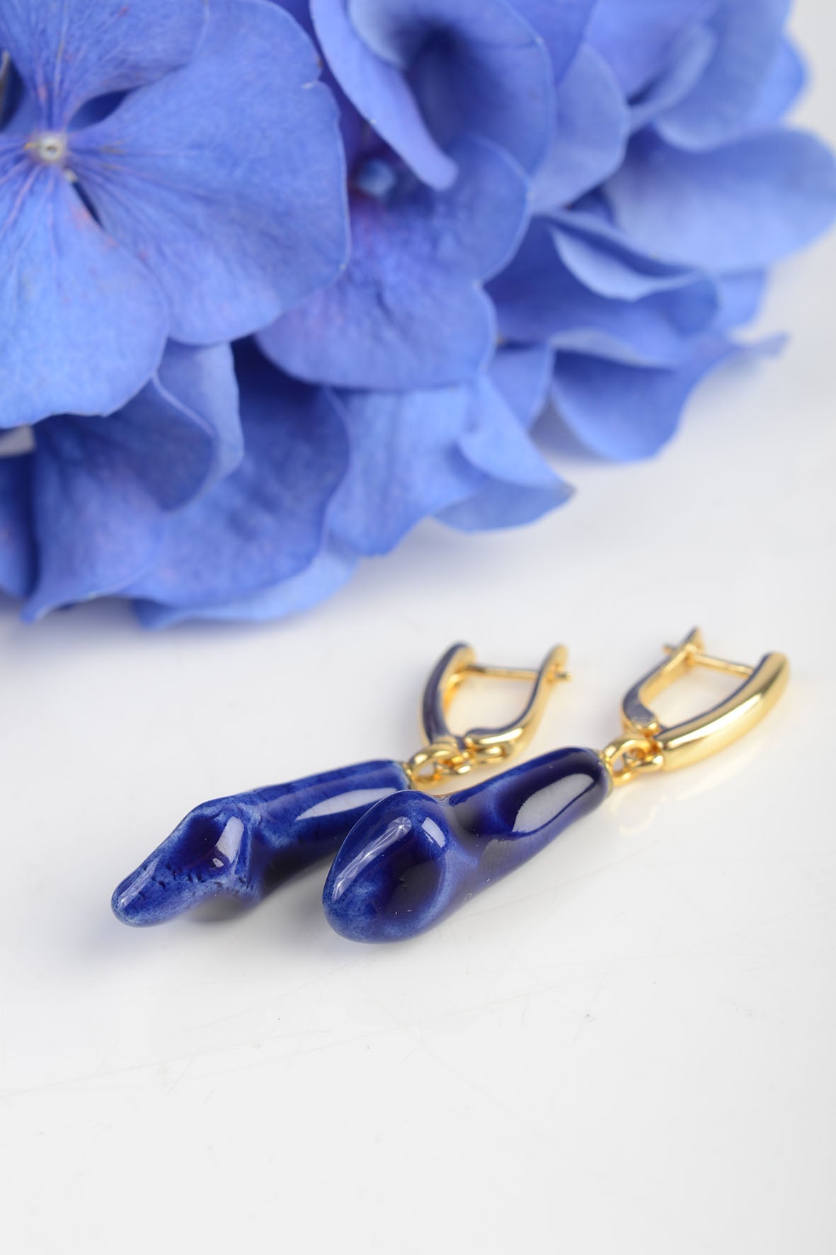 Blue Gemstone Inspired Dangling Earrings