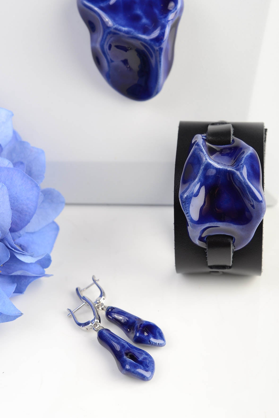 Blue Gemstone Inspired Dangling Earrings