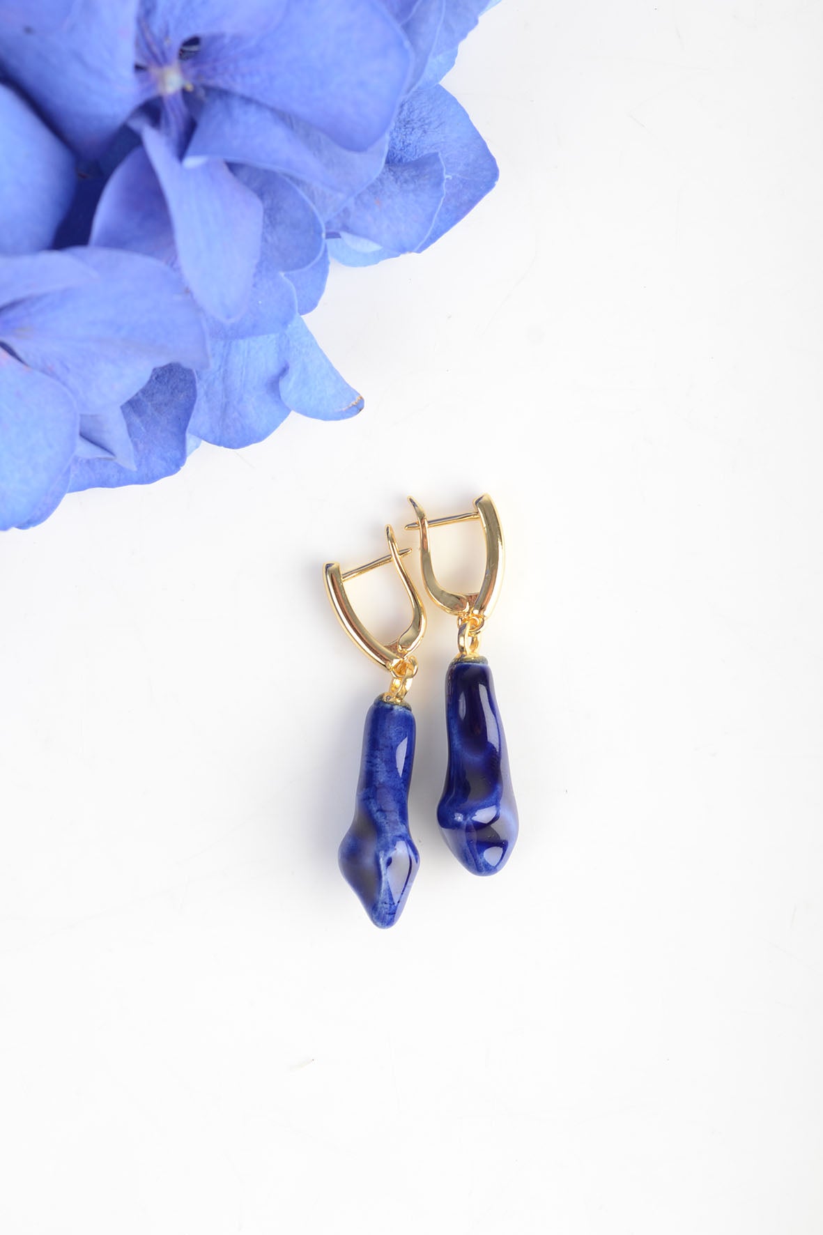 Blue Gemstone Inspired Dangling Earrings