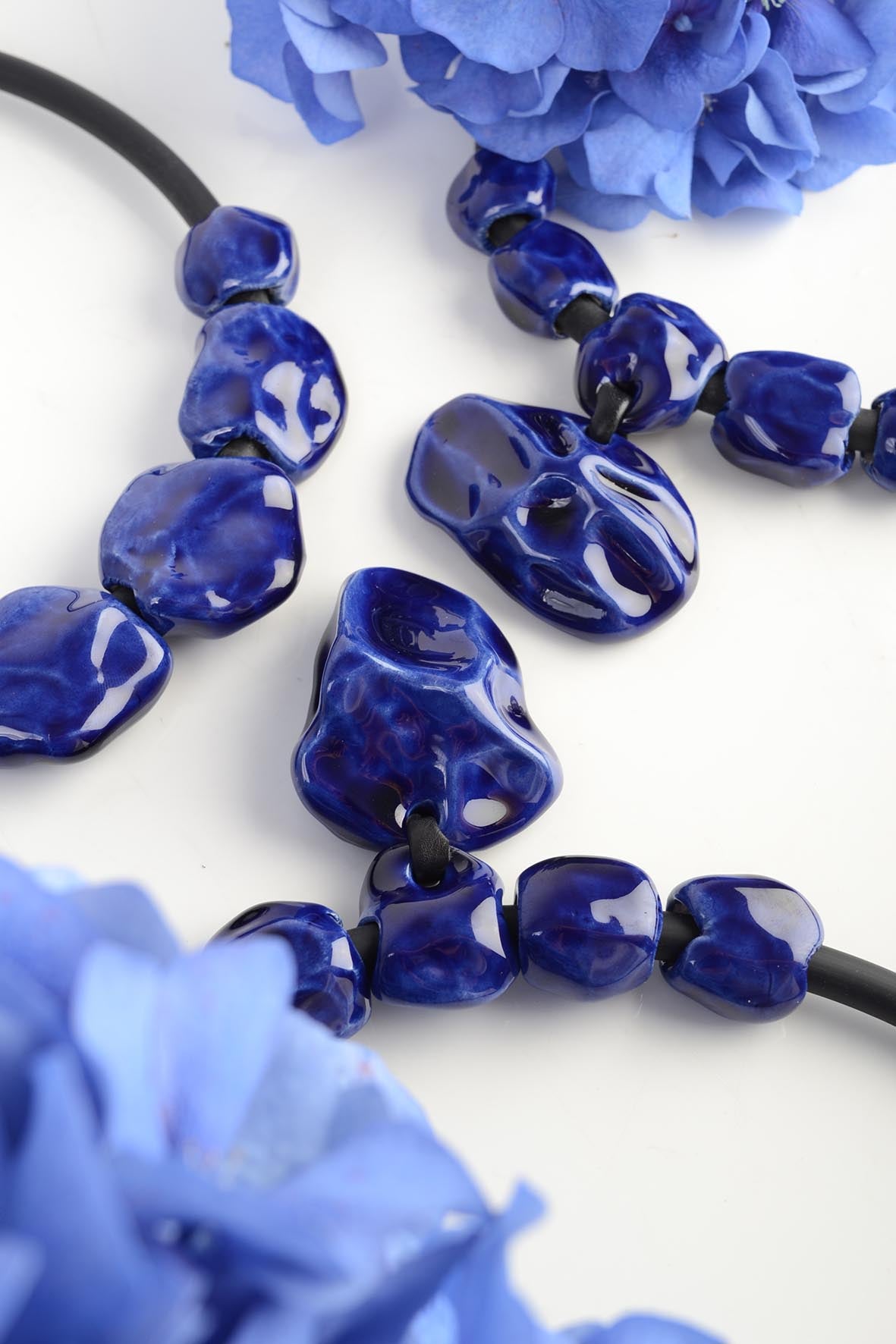 Blue Large Sculptural Necklace