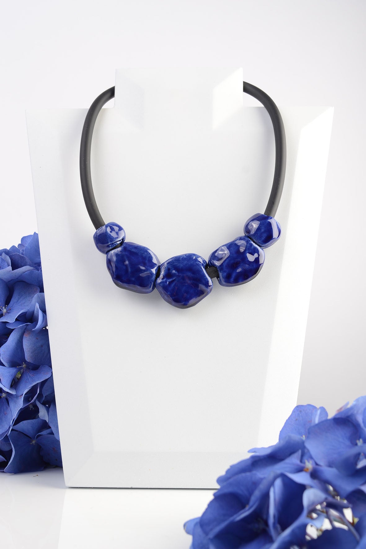 Blue Large Sculptural Necklace