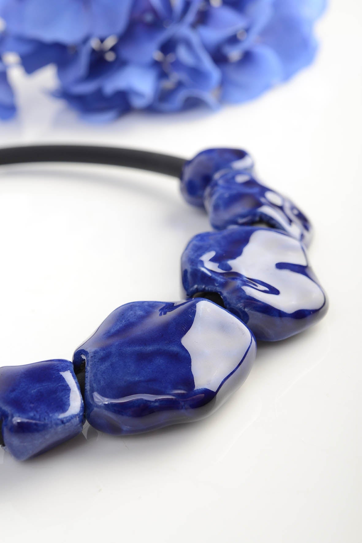 Blue Large Sculptural Necklace
