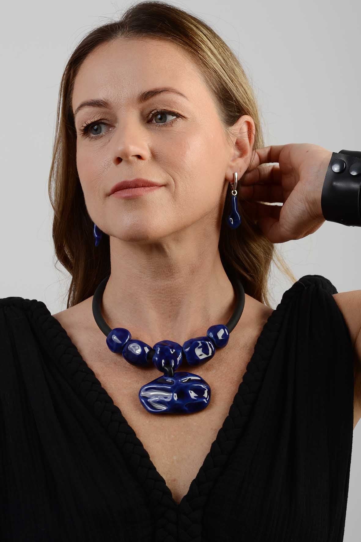 Blue Wearable Art Necklace