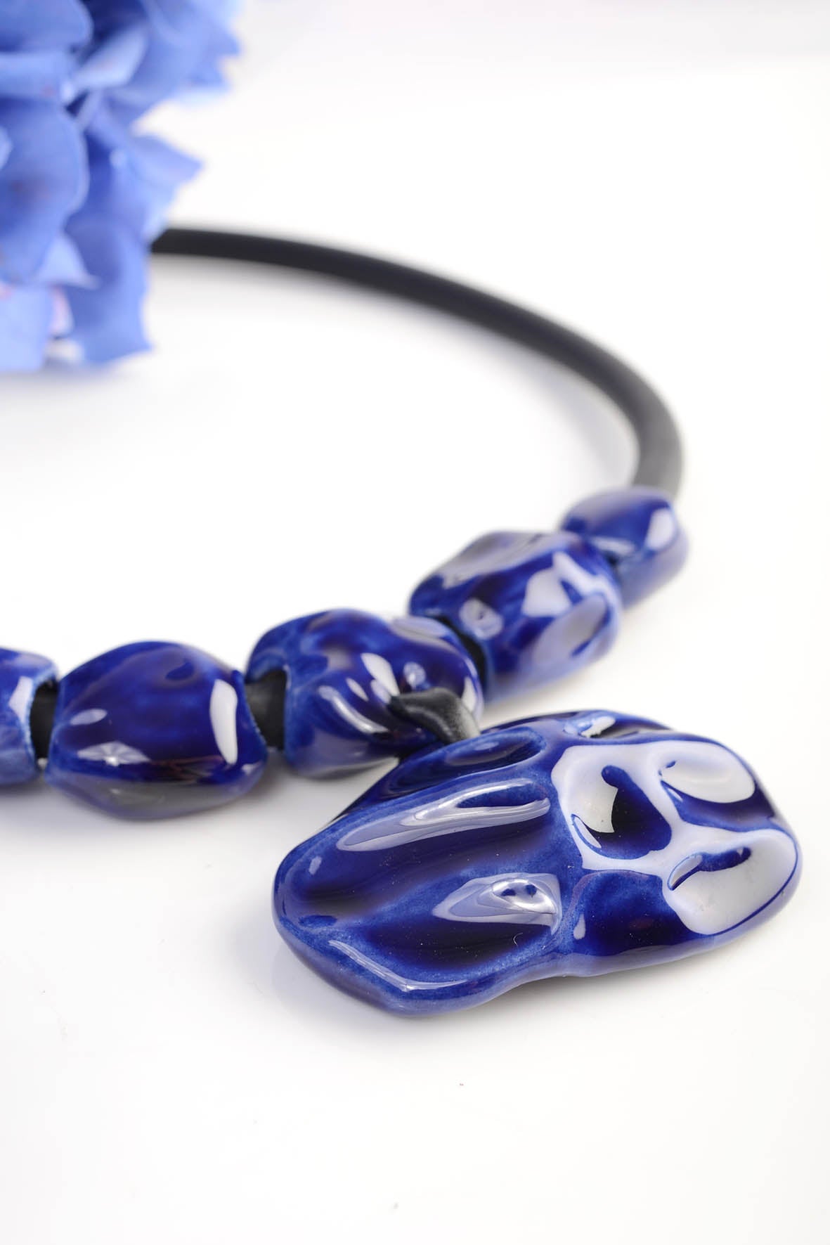 Blue Wearable Art Necklace