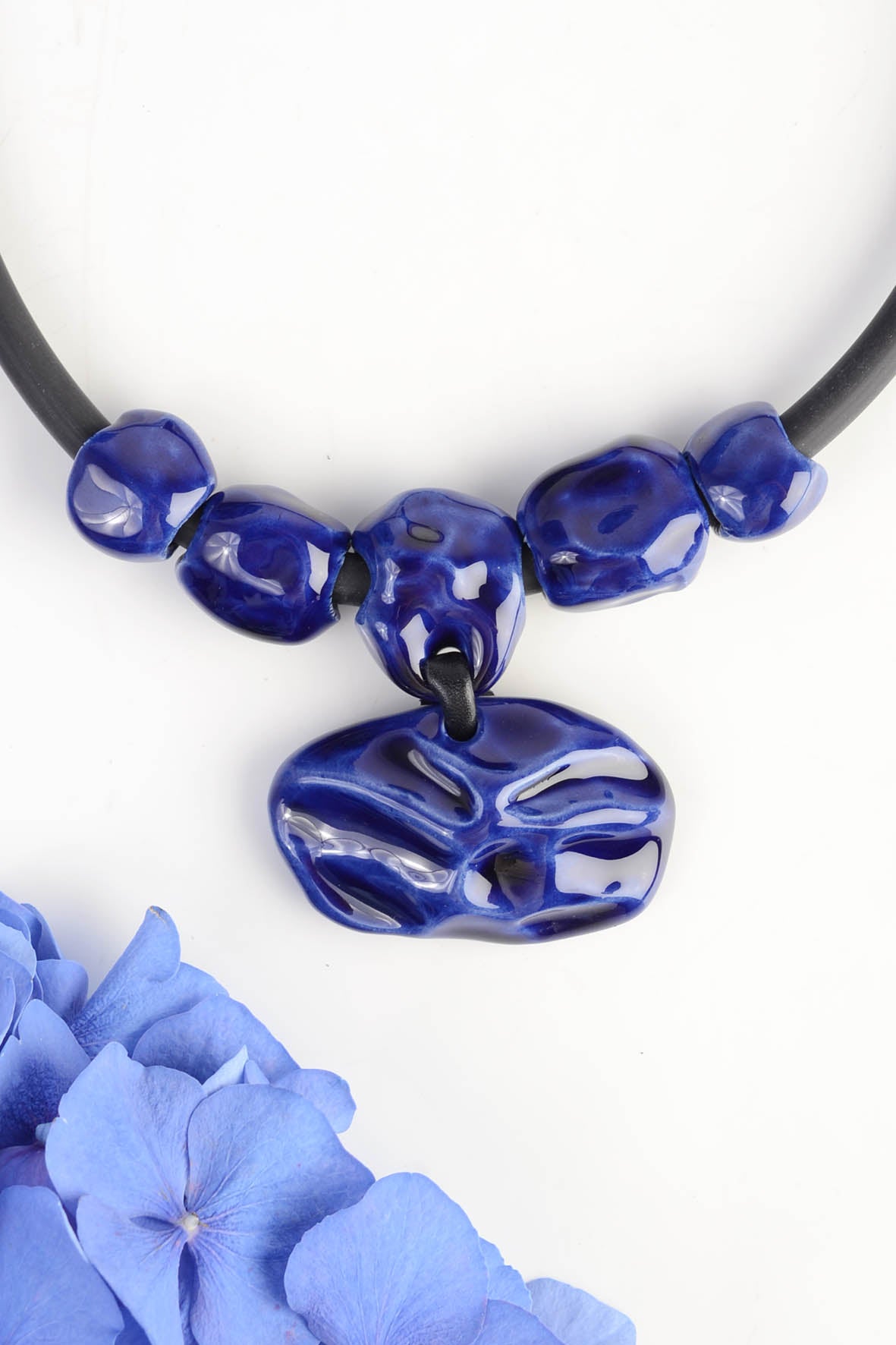 Blue Wearable Art Necklace