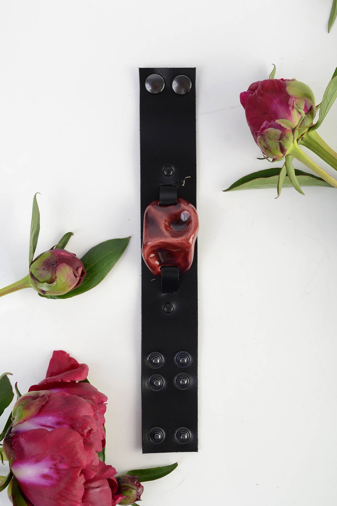 Boho Asymmetrical Bracelet With Ceramic Detail