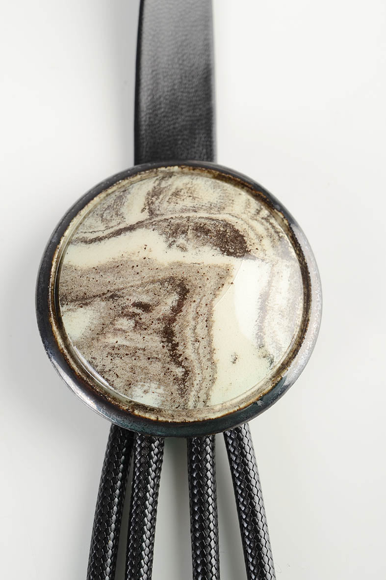 Bold Black & White Cross Body Necklace