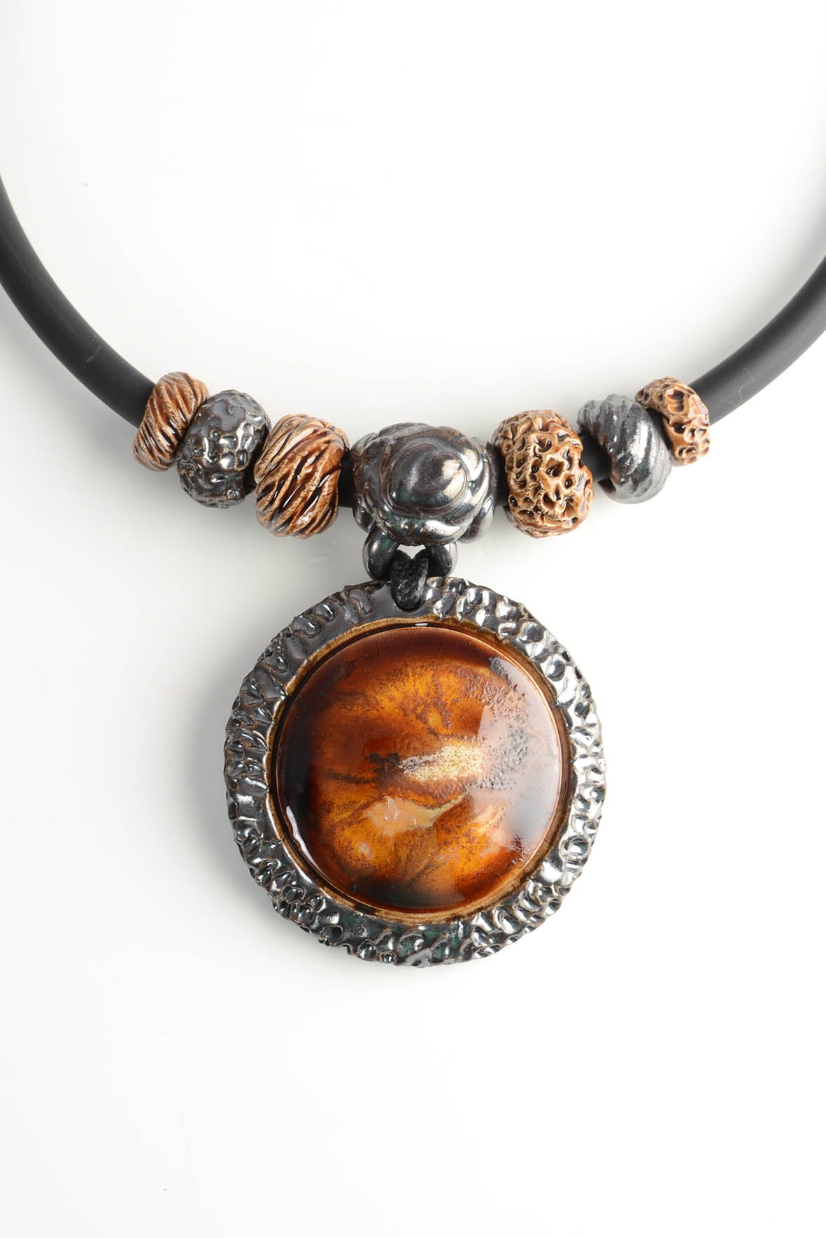 Bold Statement Brown Pendant Necklace for Women