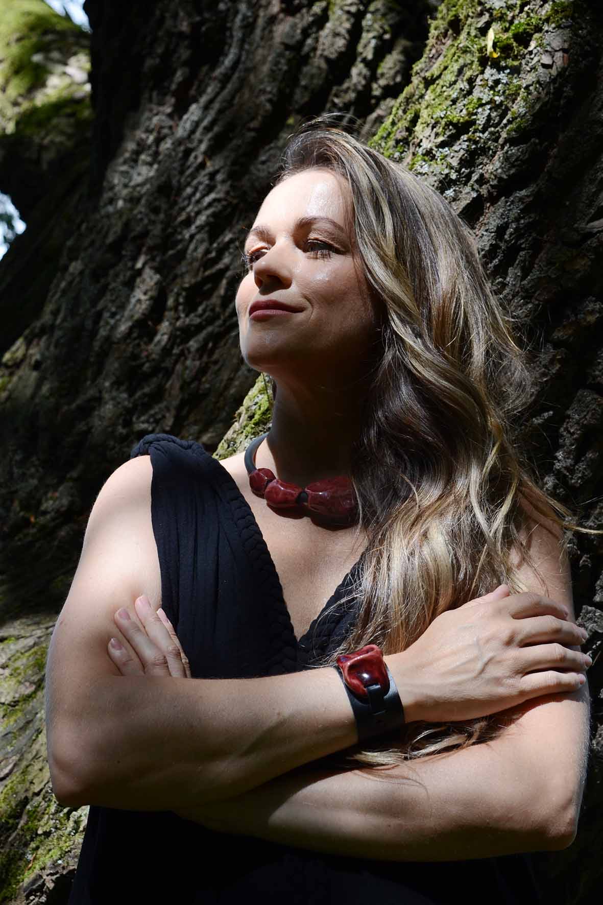 Claret Ceramic Jewelry Necklace