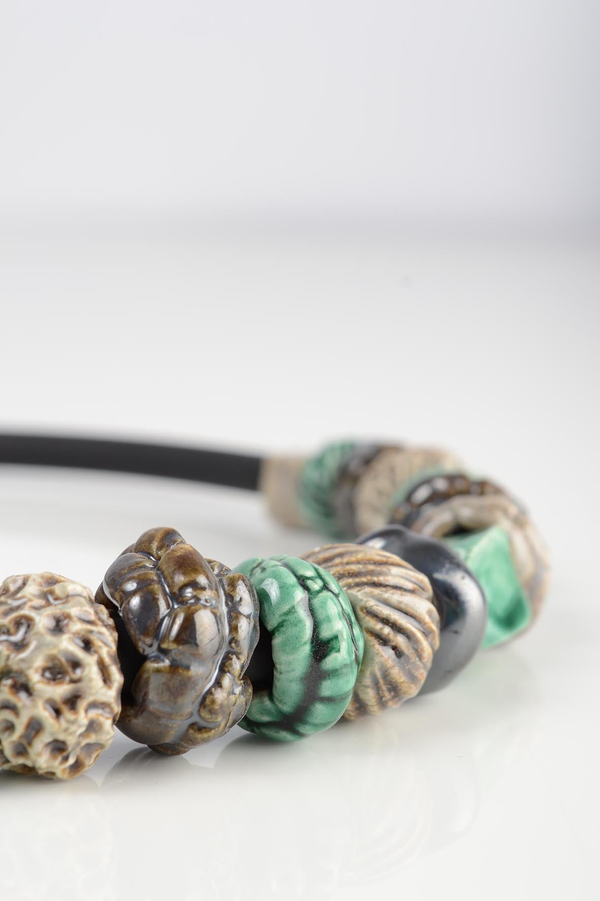 Bright Green Beaded Necklace – Chunky Jewelry for Women