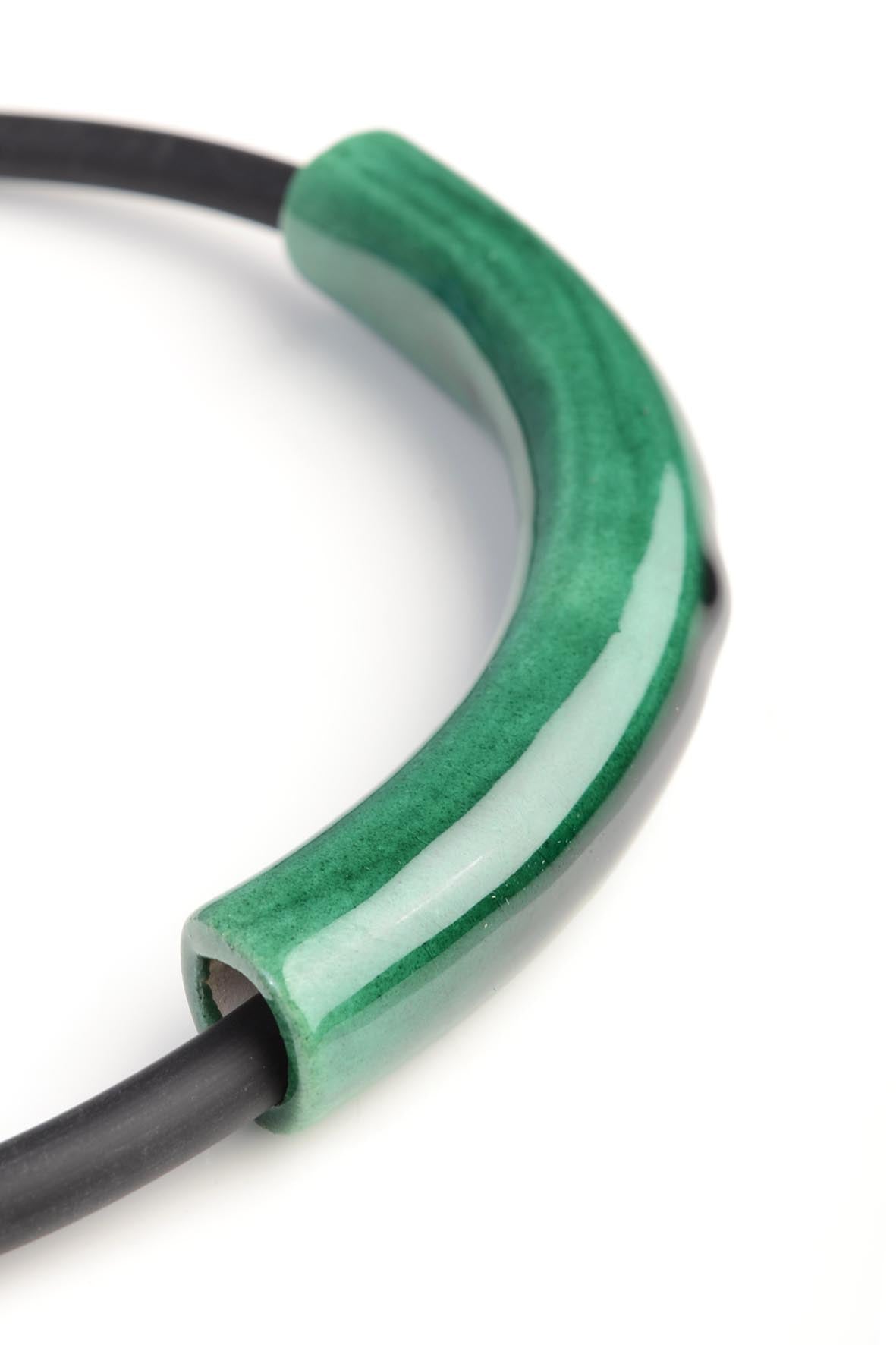 Bright Green Modern Minimalist Collar Necklace