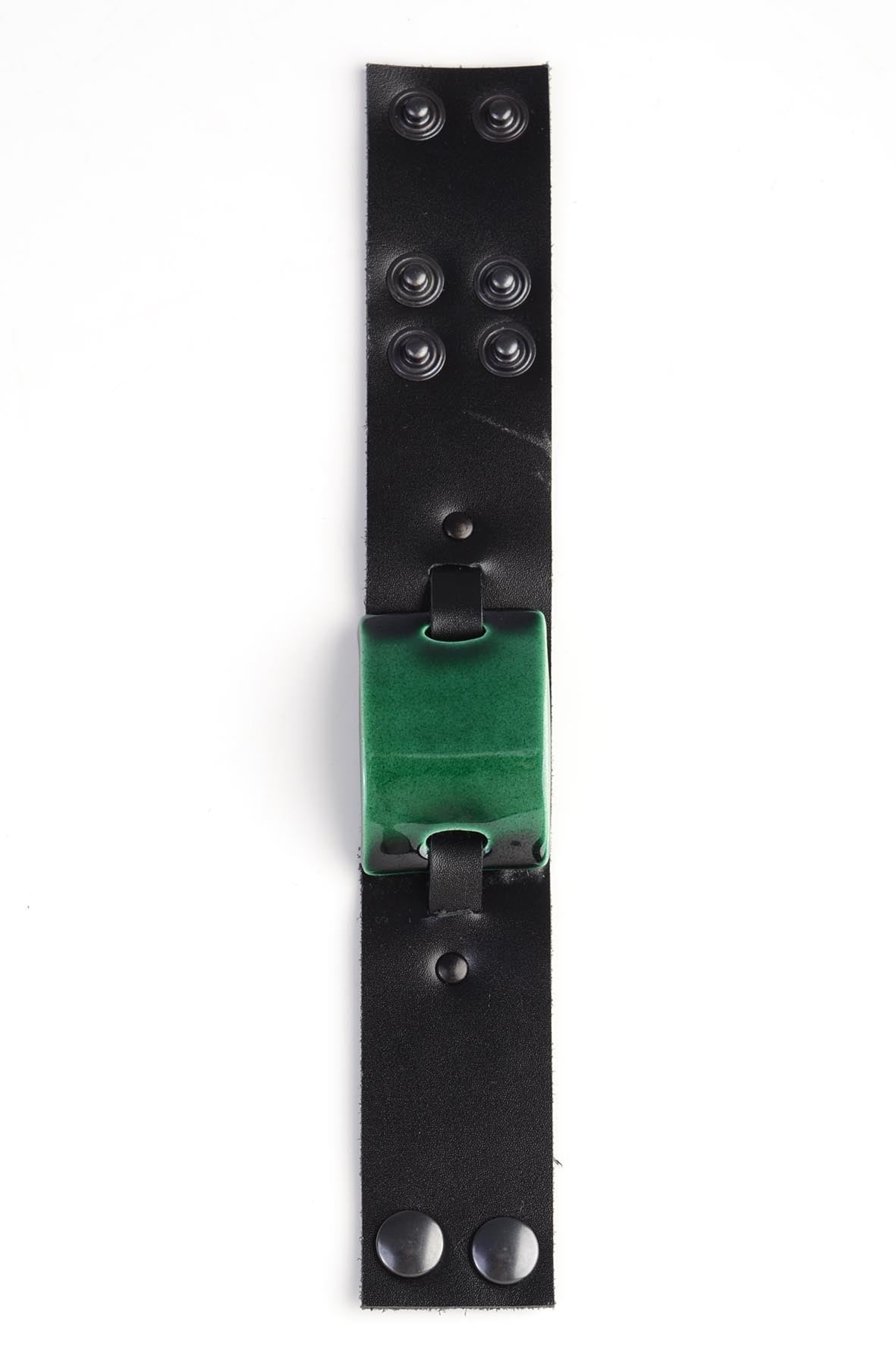 Bright Green Statement Ceramic Bracelet