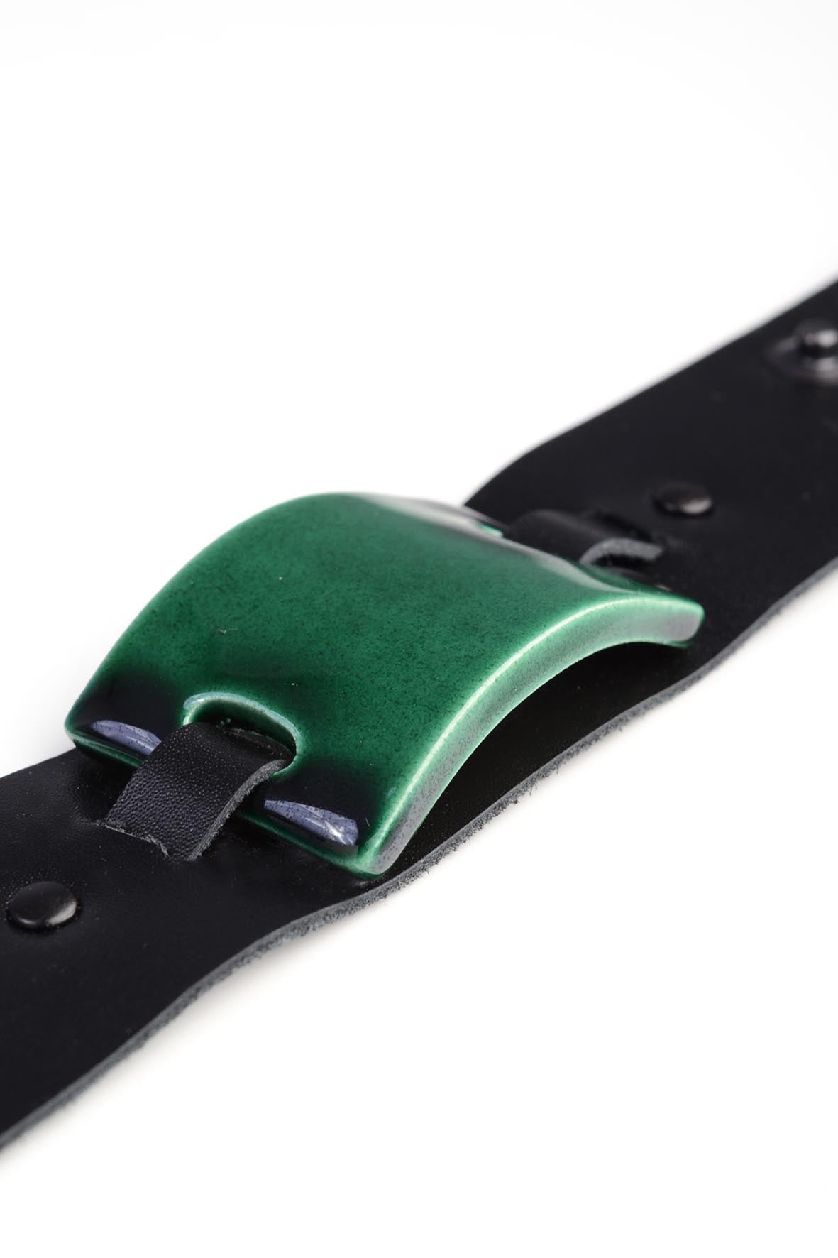 Bright Green Statement Ceramic Bracelet