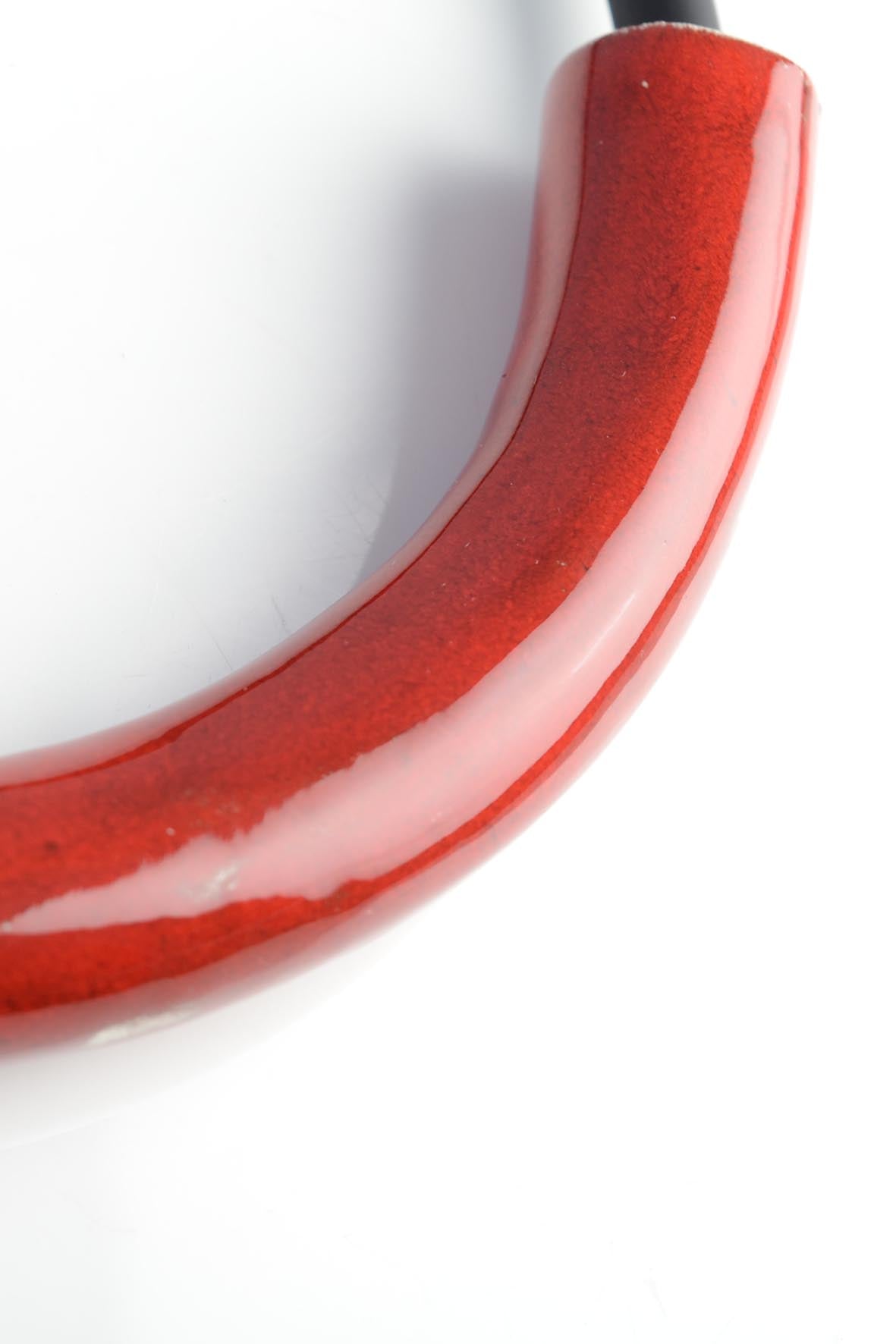 Bright Red Designer Ceramic Necklace