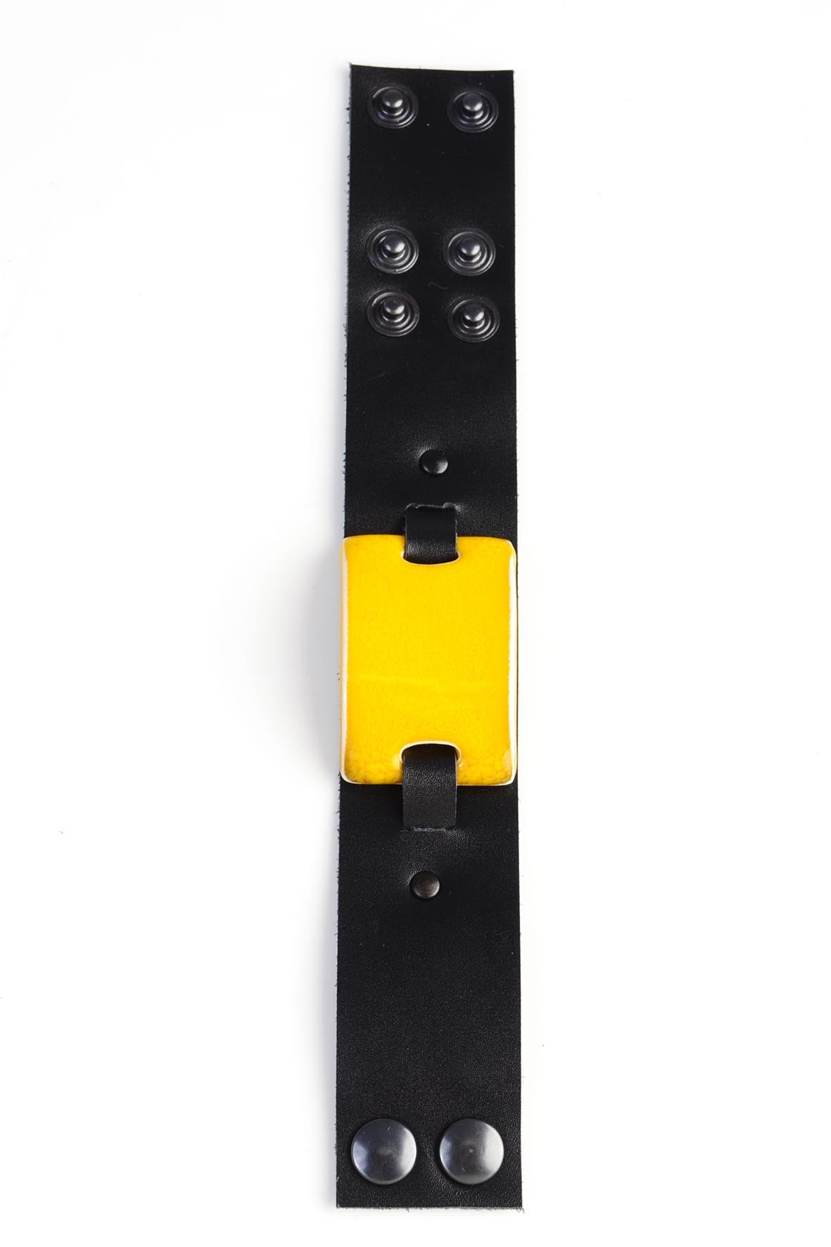 Bright Yellow Ceramic Bracelet for Women