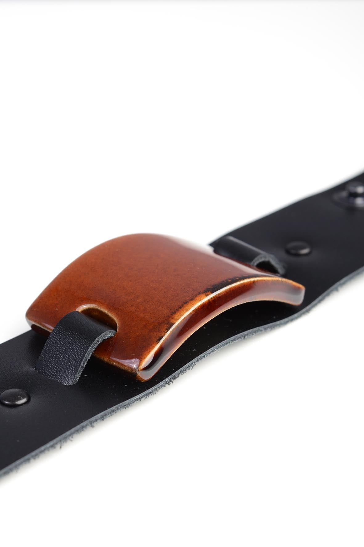Brown Chunky Bracelet Natural Leather