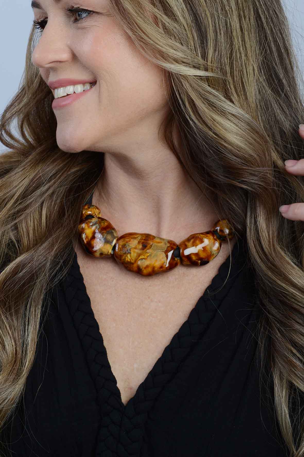 Brown Nature Inspired Jewelry Necklace