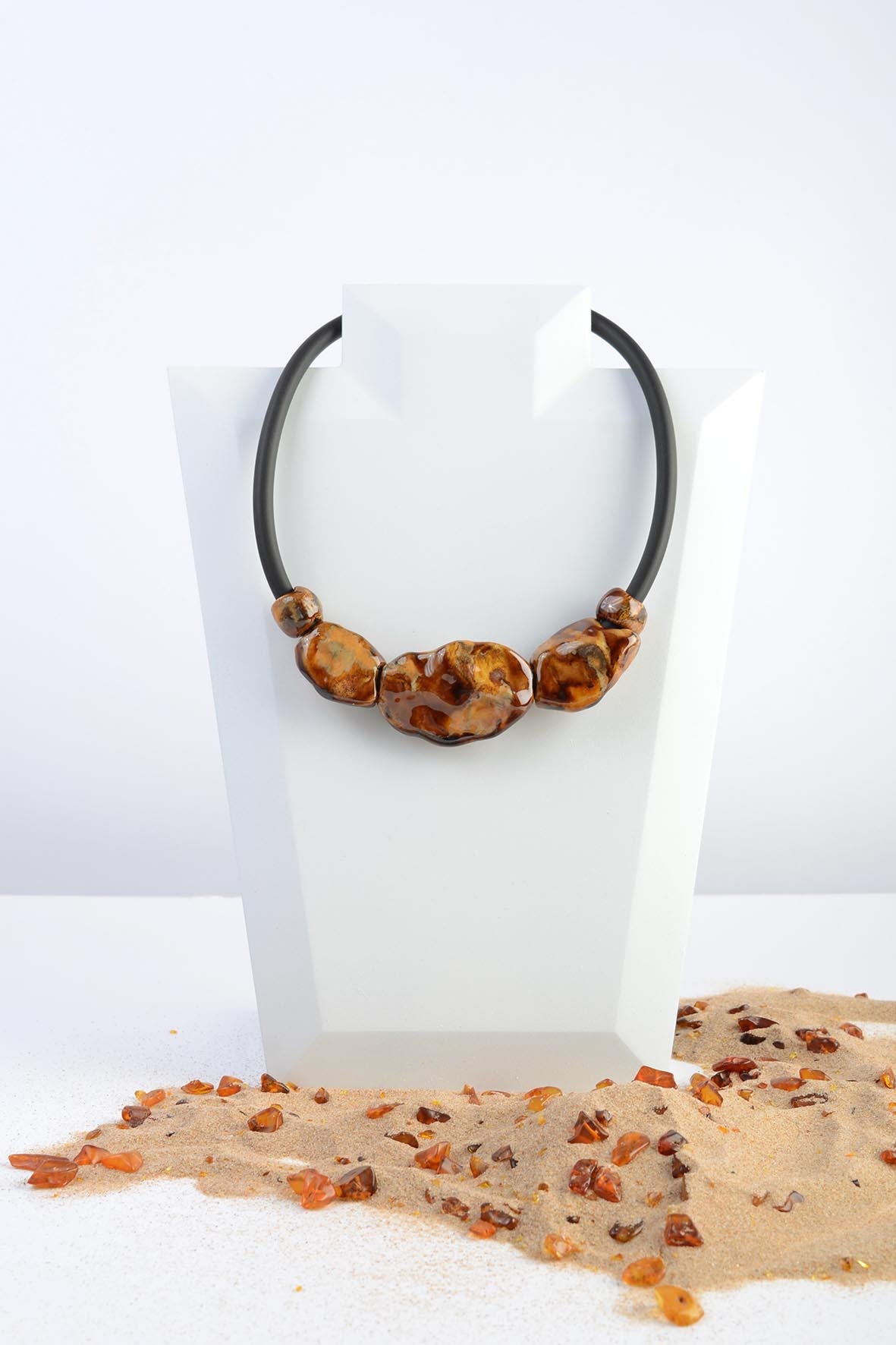 Brown Nature Inspired Jewelry Necklace