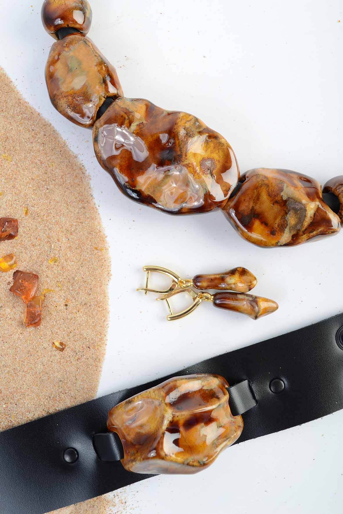 Brown Nature Inspired Jewelry Necklace