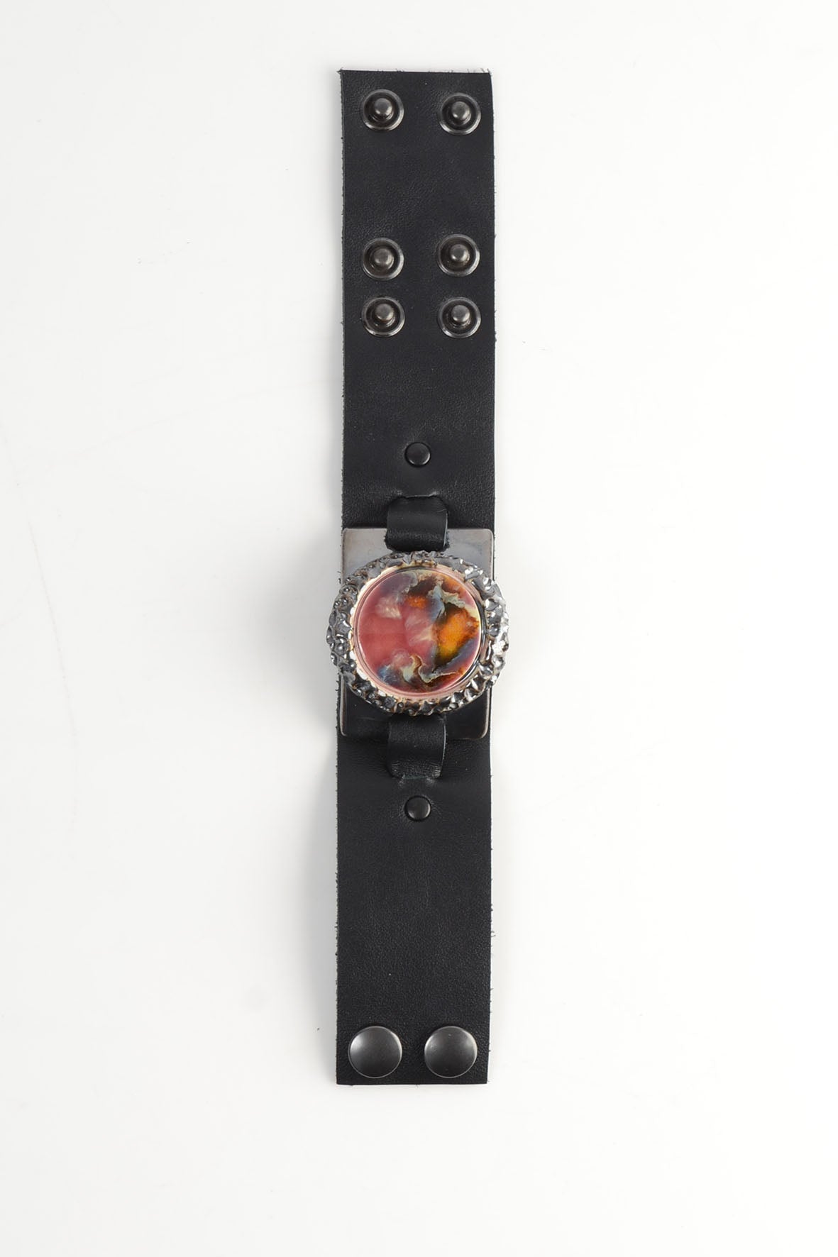 Burgundy Leather Bracelet Women's