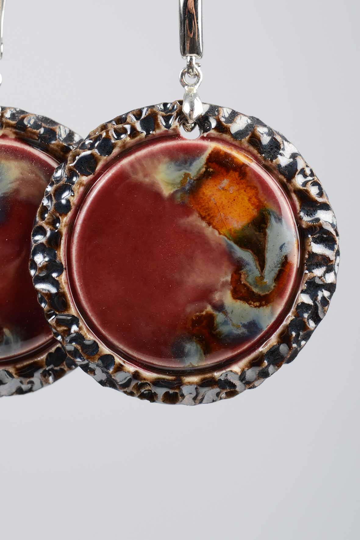 Burgundy Statement Earrings