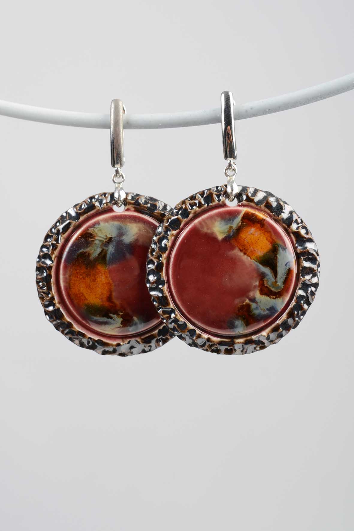 Burgundy Statement Earrings